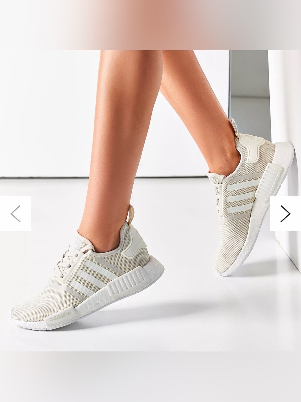 Adidas NMD R1 Womens Casual Sneakers Cream